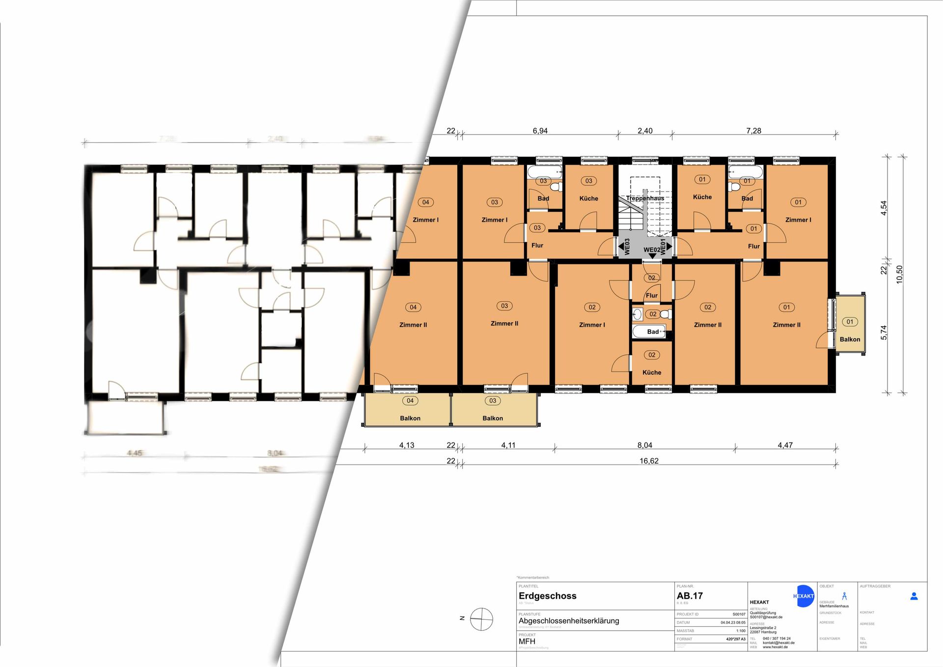 Alter Papiergrundriss wurde neu gezeichnet digitalisierter Papiergrundriss auf Tablet